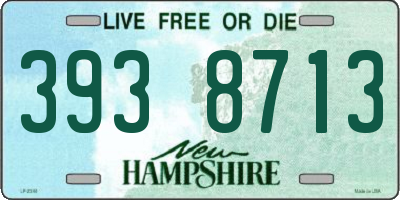 NH license plate 3938713