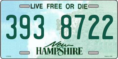 NH license plate 3938722