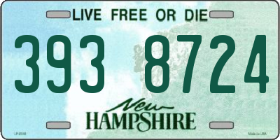 NH license plate 3938724