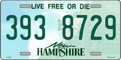 NH license plate 3938729