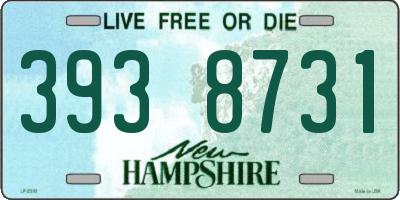 NH license plate 3938731
