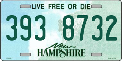 NH license plate 3938732