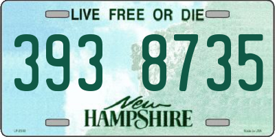 NH license plate 3938735