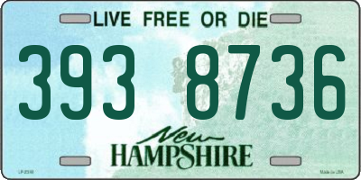 NH license plate 3938736