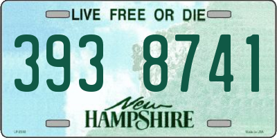 NH license plate 3938741