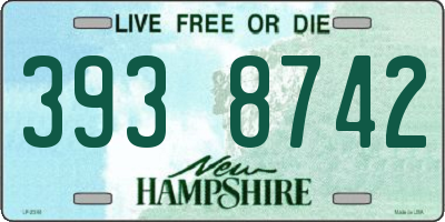 NH license plate 3938742
