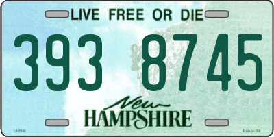 NH license plate 3938745