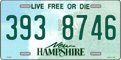 NH license plate 3938746