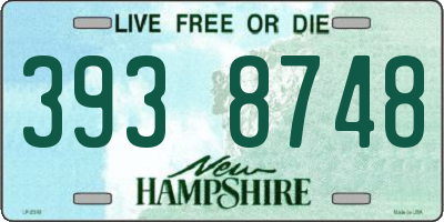 NH license plate 3938748