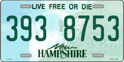 NH license plate 3938753