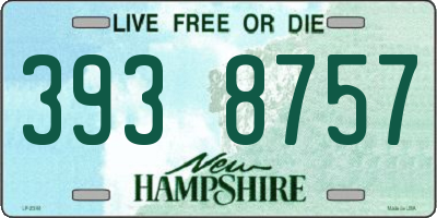 NH license plate 3938757