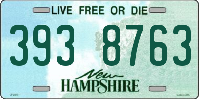 NH license plate 3938763