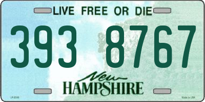 NH license plate 3938767