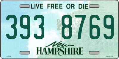 NH license plate 3938769