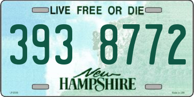 NH license plate 3938772