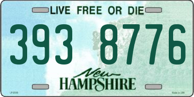 NH license plate 3938776