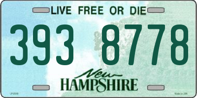 NH license plate 3938778