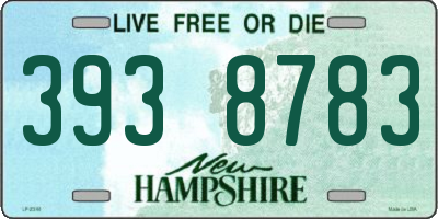 NH license plate 3938783