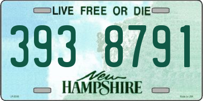 NH license plate 3938791