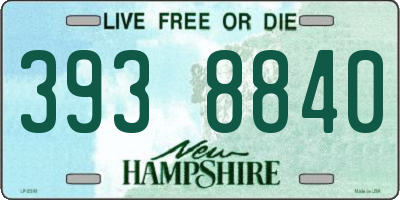 NH license plate 3938840