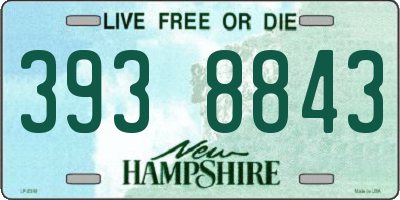 NH license plate 3938843