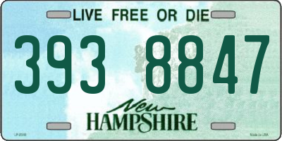 NH license plate 3938847