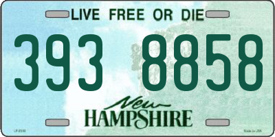 NH license plate 3938858
