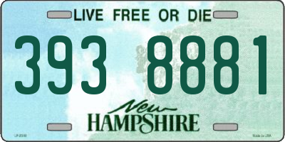 NH license plate 3938881