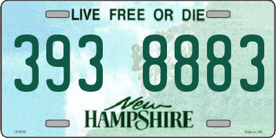 NH license plate 3938883