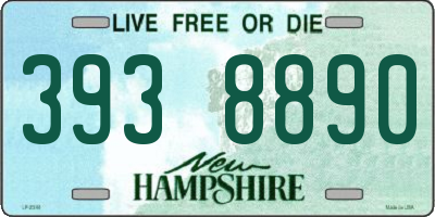 NH license plate 3938890