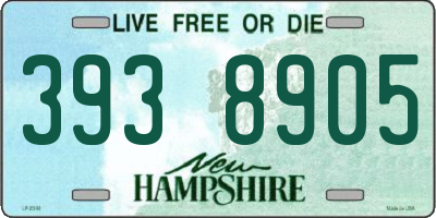 NH license plate 3938905