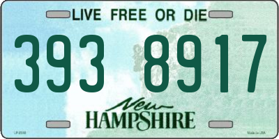 NH license plate 3938917