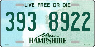 NH license plate 3938922