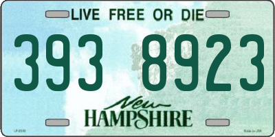 NH license plate 3938923