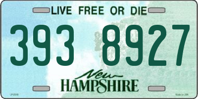 NH license plate 3938927