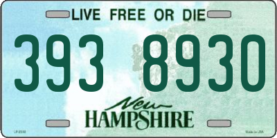 NH license plate 3938930