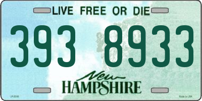NH license plate 3938933