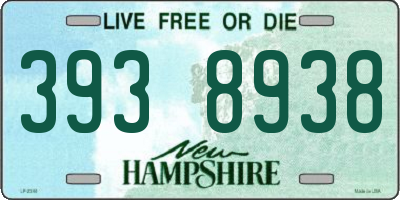 NH license plate 3938938