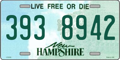 NH license plate 3938942