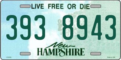 NH license plate 3938943
