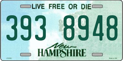 NH license plate 3938948