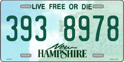 NH license plate 3938978