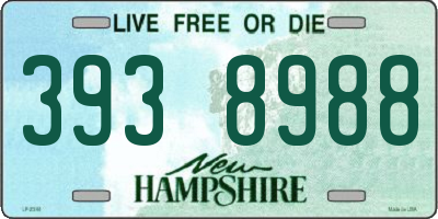 NH license plate 3938988