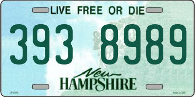 NH license plate 3938989