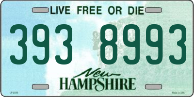NH license plate 3938993