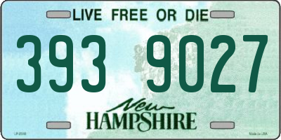 NH license plate 3939027