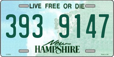 NH license plate 3939147