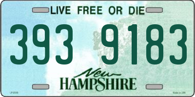 NH license plate 3939183