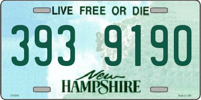 NH license plate 3939190