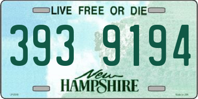 NH license plate 3939194